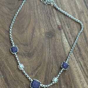 Jai John Hardy Silver and Amethyst station Necklace
